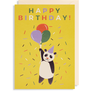 Happy Birthday Panda Confetti Card