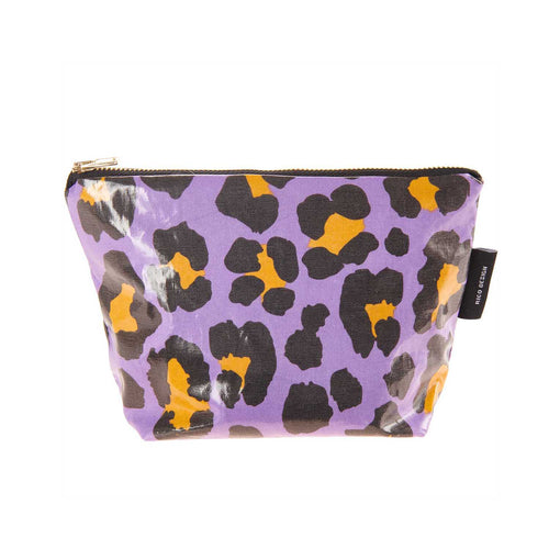 Small Purple Leopard Print Cosmetic Bag