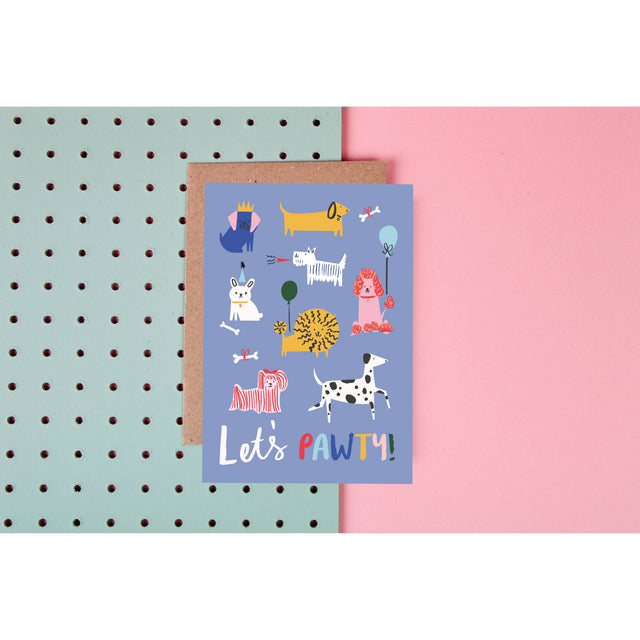 Let's Pawty Dogs Card