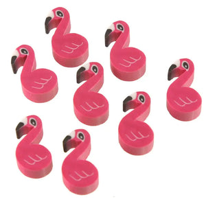 Jar of Mini Flamingo Erasers