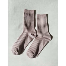 Load image into Gallery viewer, Glittery Ribbed Socks - Rose Glitter