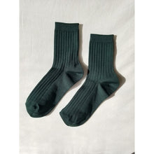 Load image into Gallery viewer, Cotton Ribbed Socks - Peacock