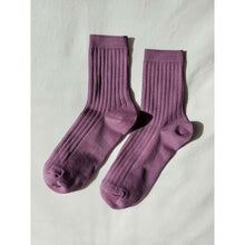 Load image into Gallery viewer, Cotton Ribbed Socks - Orchid