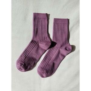 Cotton Ribbed Socks - Orchid
