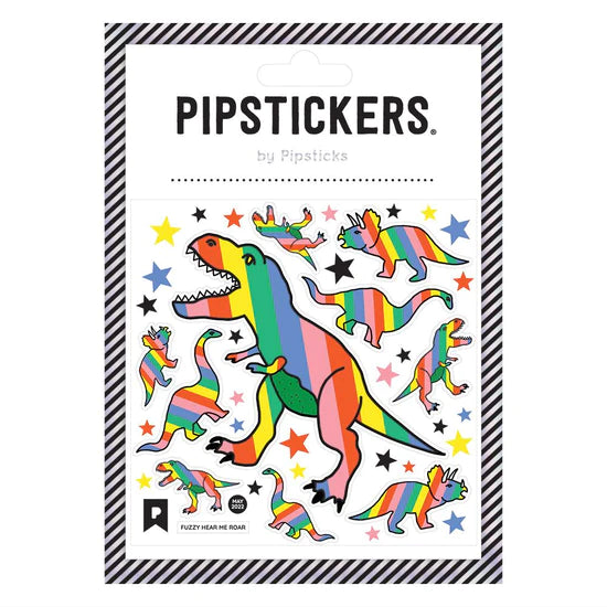 Fuzzy Dinosaur Stickers
