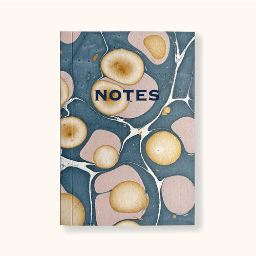 Hand Marbled Blue Notebook