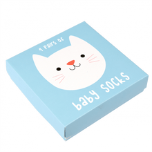Load image into Gallery viewer, Box Of 4 Kitten Baby Socks