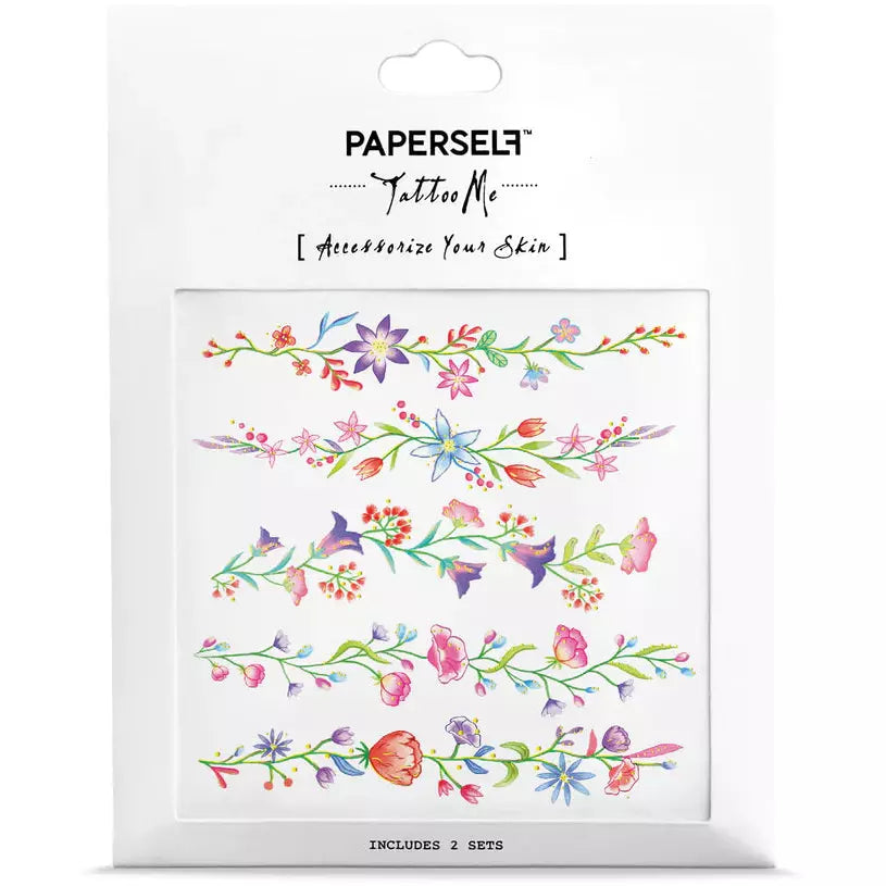 Temporary Tattoos Ditsy Flower Chain