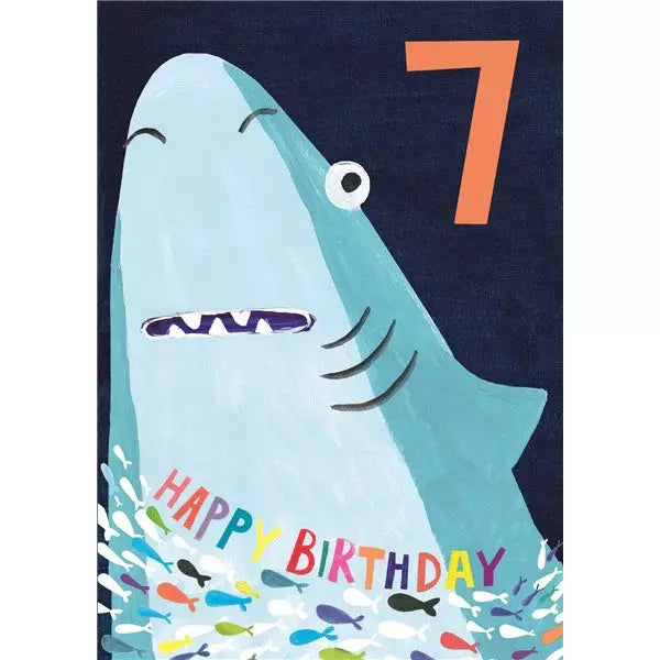 Age 7 Shark Card