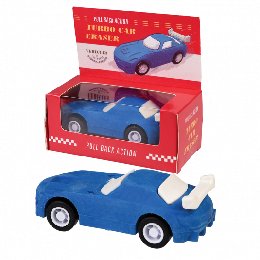 Blue Pull Back Super Car Eraser