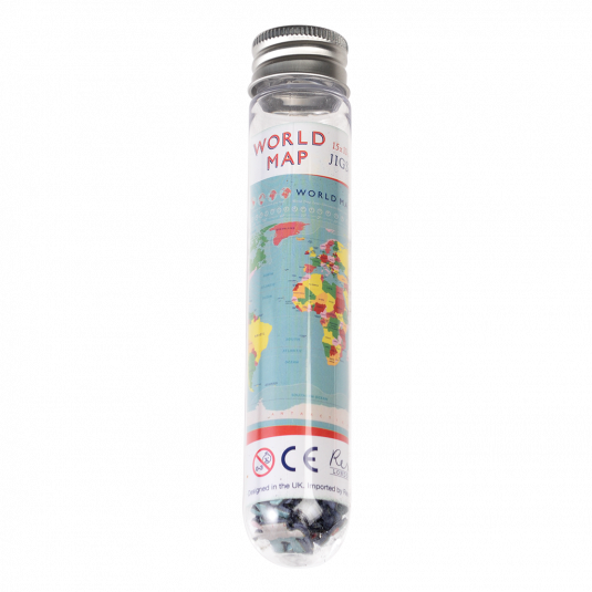 World Map Mini Puzzle In Tube