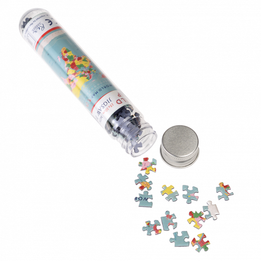 World Map Mini Puzzle In Tube