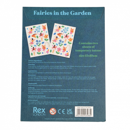 Fairies In The Garden Temporary Tattoos