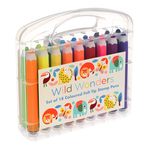 Wild Wonders Felt Tip Stamp Pens