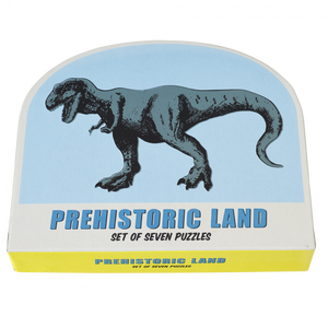 Prehistoric Land Set Of Seven Dinosaur Puzzles