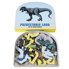 Load image into Gallery viewer, Prehistoric Land Set Of Seven Dinosaur Puzzles