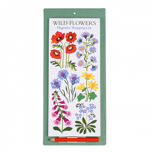 Wild Flowers Magnetic Shopping List
