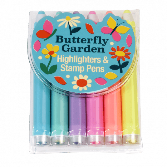 Butterfly Garden Highlighter And Stamp Pens