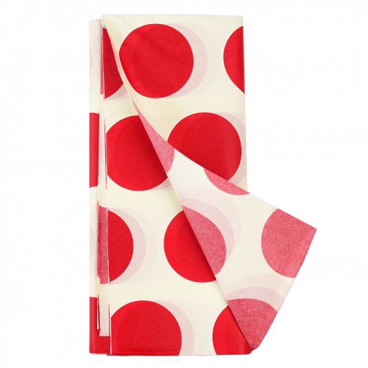Red on White Spot Tissue Paper