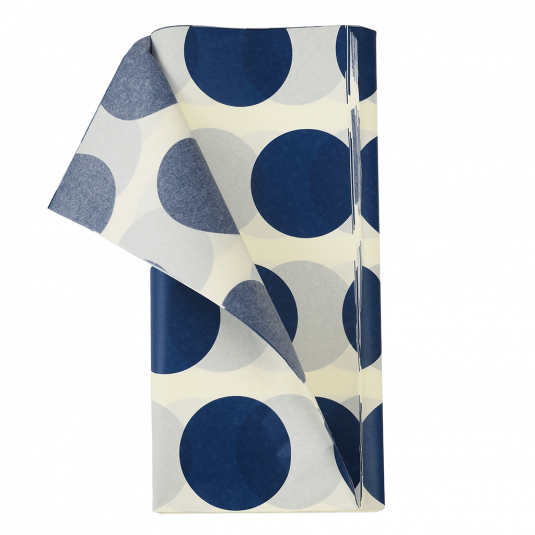 Navy on White Spot Tissue Paper
