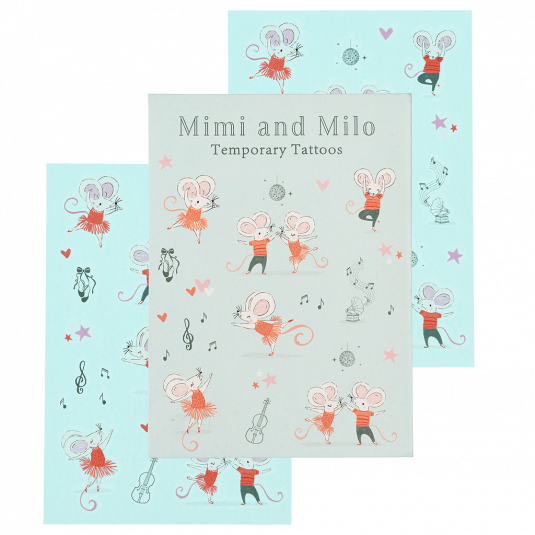 Mimi And Milo Mouse Temporary Tattoos