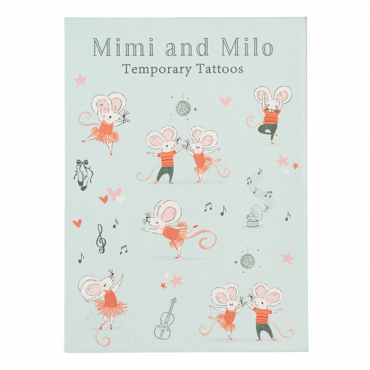 Mimi And Milo Mouse Temporary Tattoos