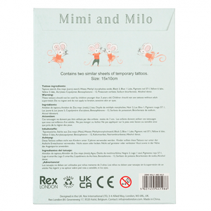 Mimi And Milo Mouse Temporary Tattoos