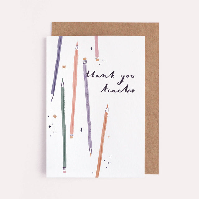 Thank You Teacher Pencils Card