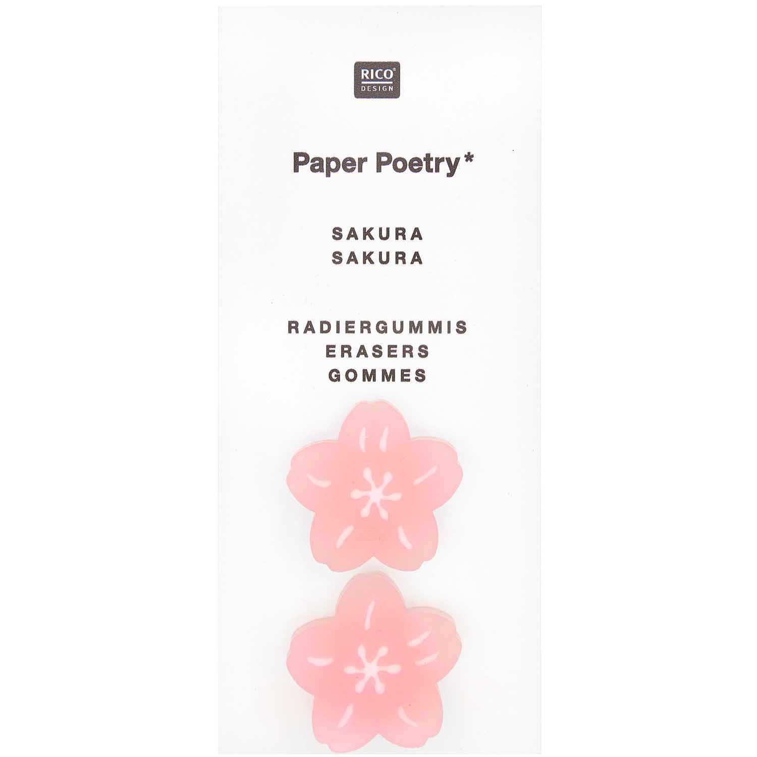 Set of 2 Blossom Erasers