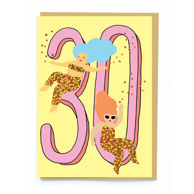 Age 30 Birthday Girls Card