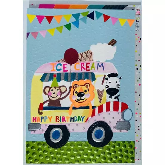 Party Ice Cream Van Birthday Card