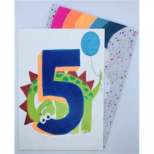 Age 5 Dinosaur Card
