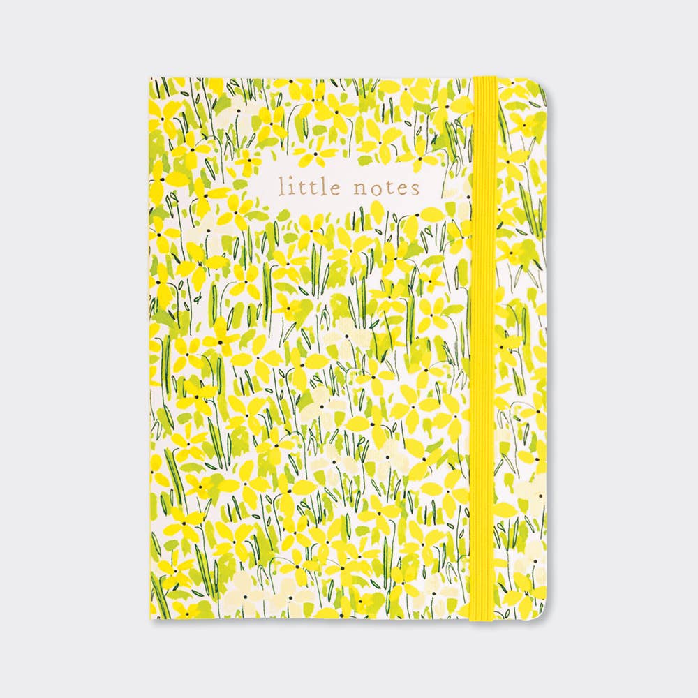 A6 Yellow Floral Notebook