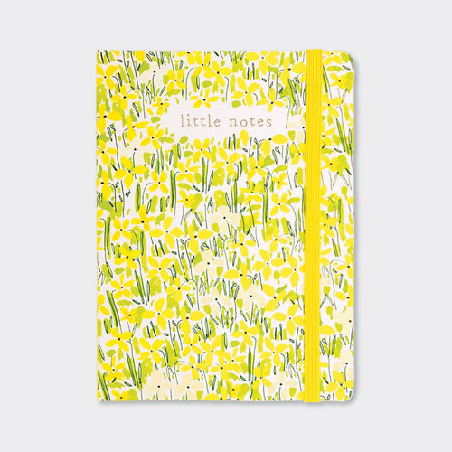 A6 Yellow Floral Notebook