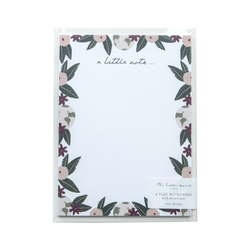 Pack of 6 A Little Note Notecards