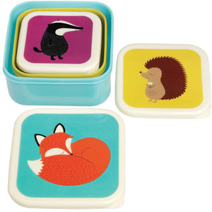 Set Of 3 Snack Boxes Animals