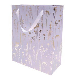 Large Lilac Grasses Print Gift Bag