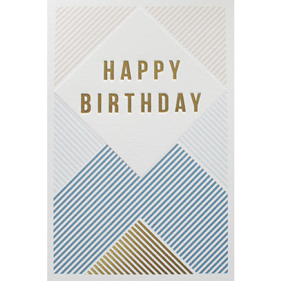 Birthday Geo Stripe Card