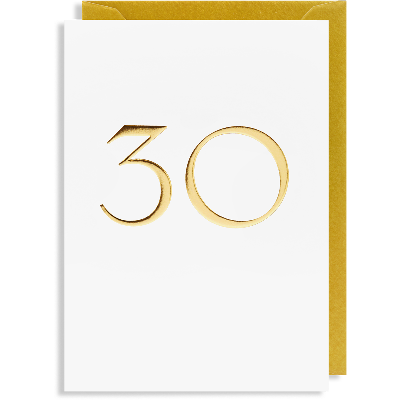 Age 30 Gold Birthday Card