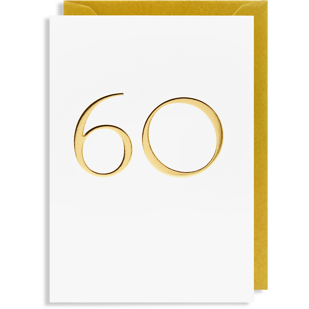 60 Gold Birthday Card
