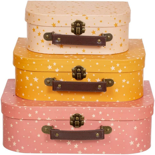 Medium Mustard Little Stars Suitcase