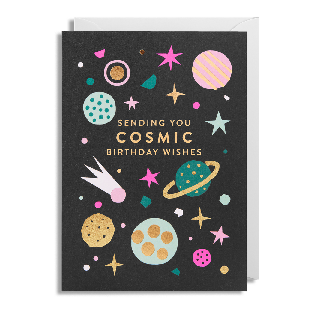 Sending You Cosmic Birthday Wishes Card