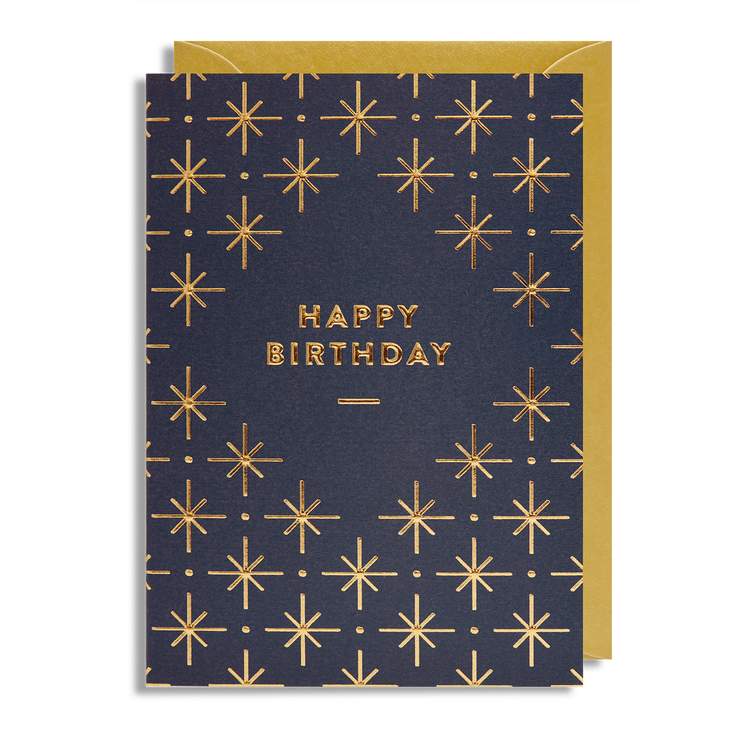Gold Stars Birthday Card