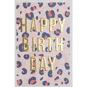 Happy Birthday Leopard Print Card