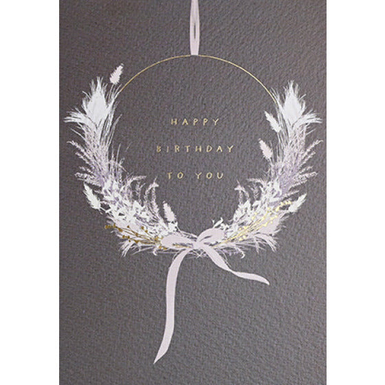 Happy Birthday Floral Hoop Card