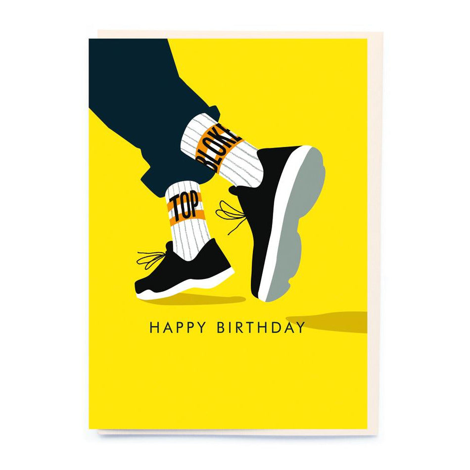 Top Bloke Trainers Birthday Card