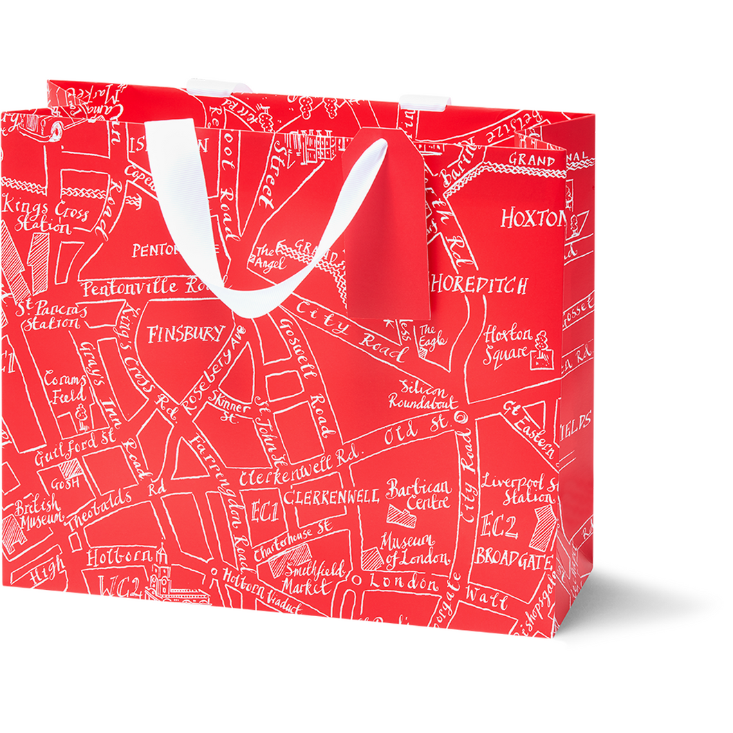 Large Red London Gift Bag