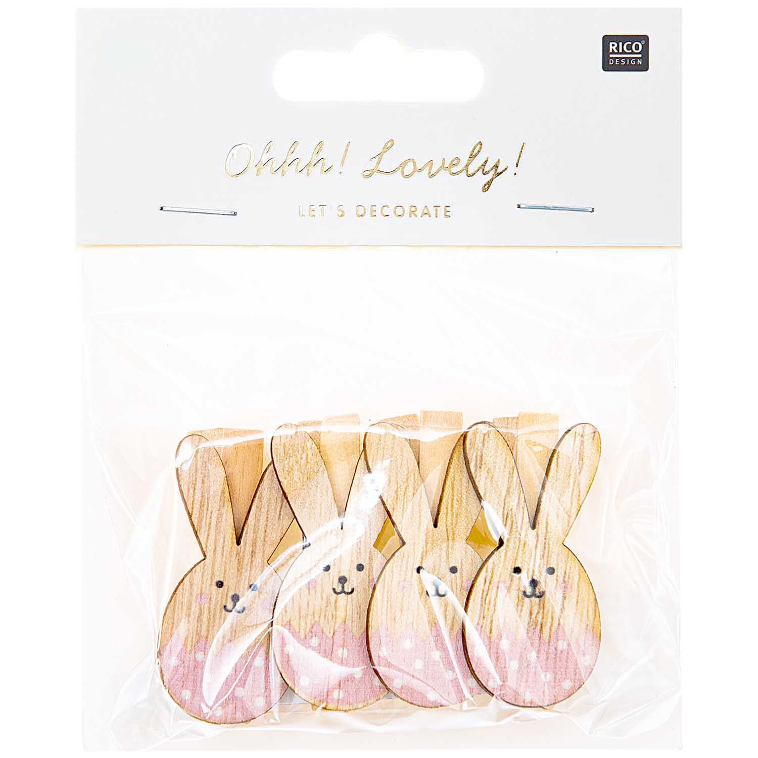 Pink Easter Bunny Egg Decorative Clip