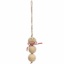 Load image into Gallery viewer, Wooden Snowman Decoration