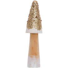 Load image into Gallery viewer, Gold Pointy Glitter Mushroom